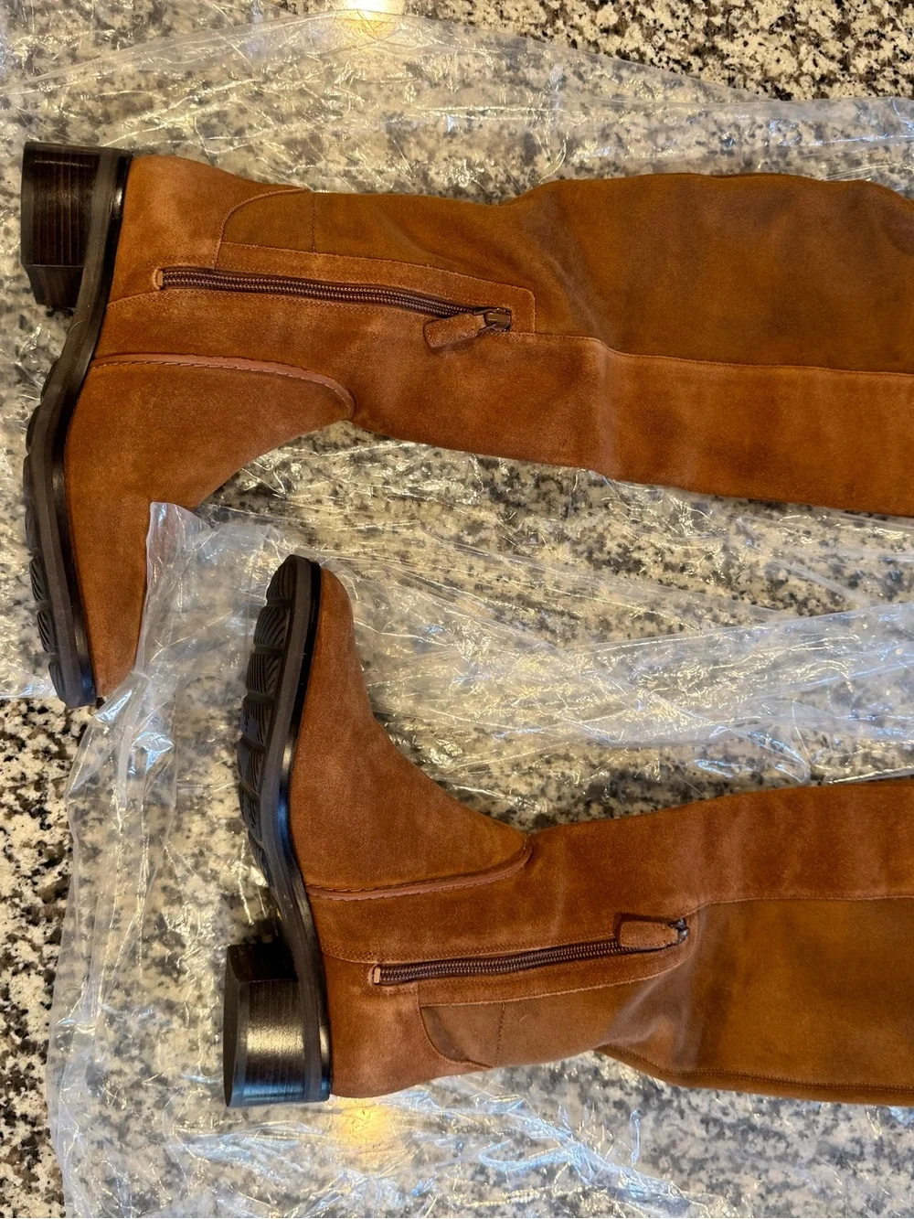Cole Haan Water Resistant Suede Isabelle Over the Knee Riding Boots